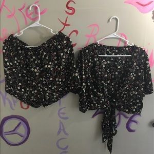 SHEIN CROPPED SHORT SET